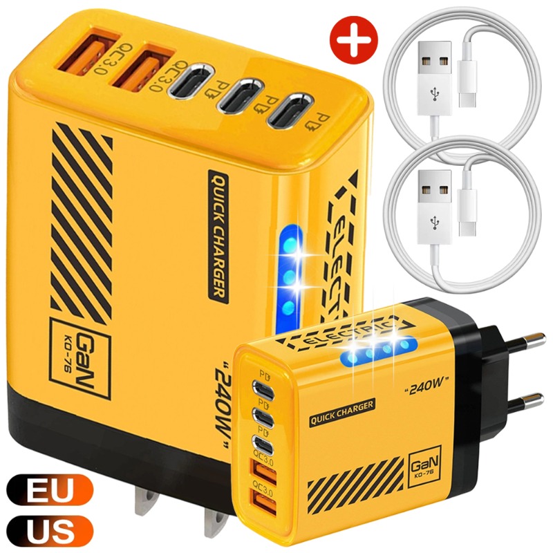 Phone Accessories Wholesale - 240W QC3.0 PD 5 Ports GaN