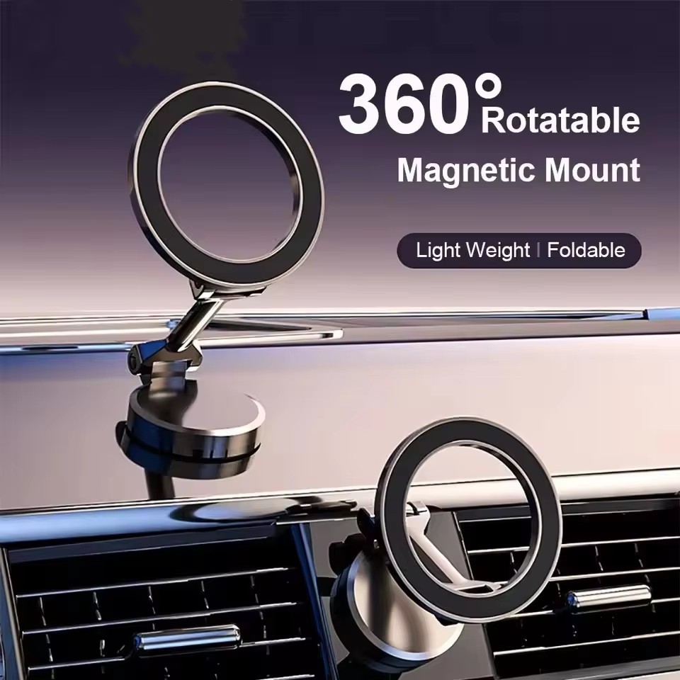 Phone Accessories Holder - Foldable Magnet Car Mobile Phone Holder