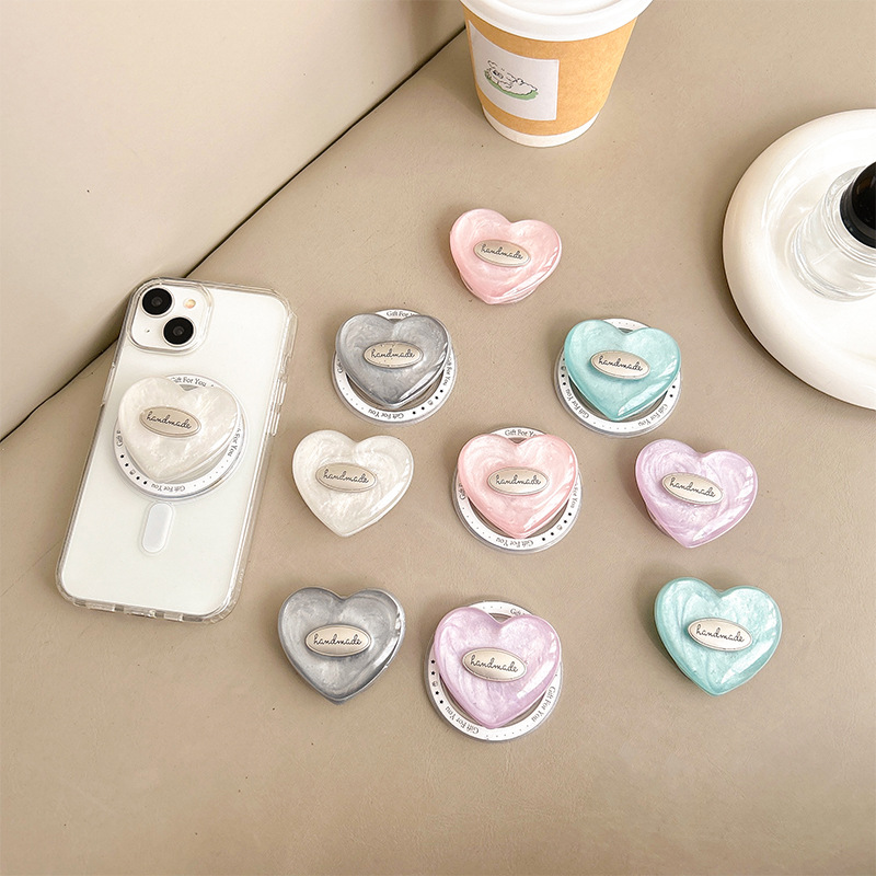 Pop Socket Grip - Korean INS Bling Shell Partten Love