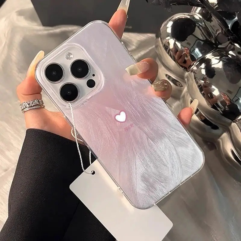 Samsung Galaxy A55 - Simple Gradient Pink Heart Cases For