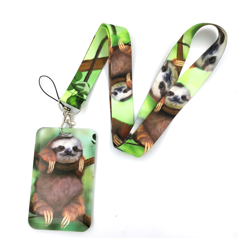 Neck Hanging Phone Holder - Real Animal Sloth Anime Lanyard Badge