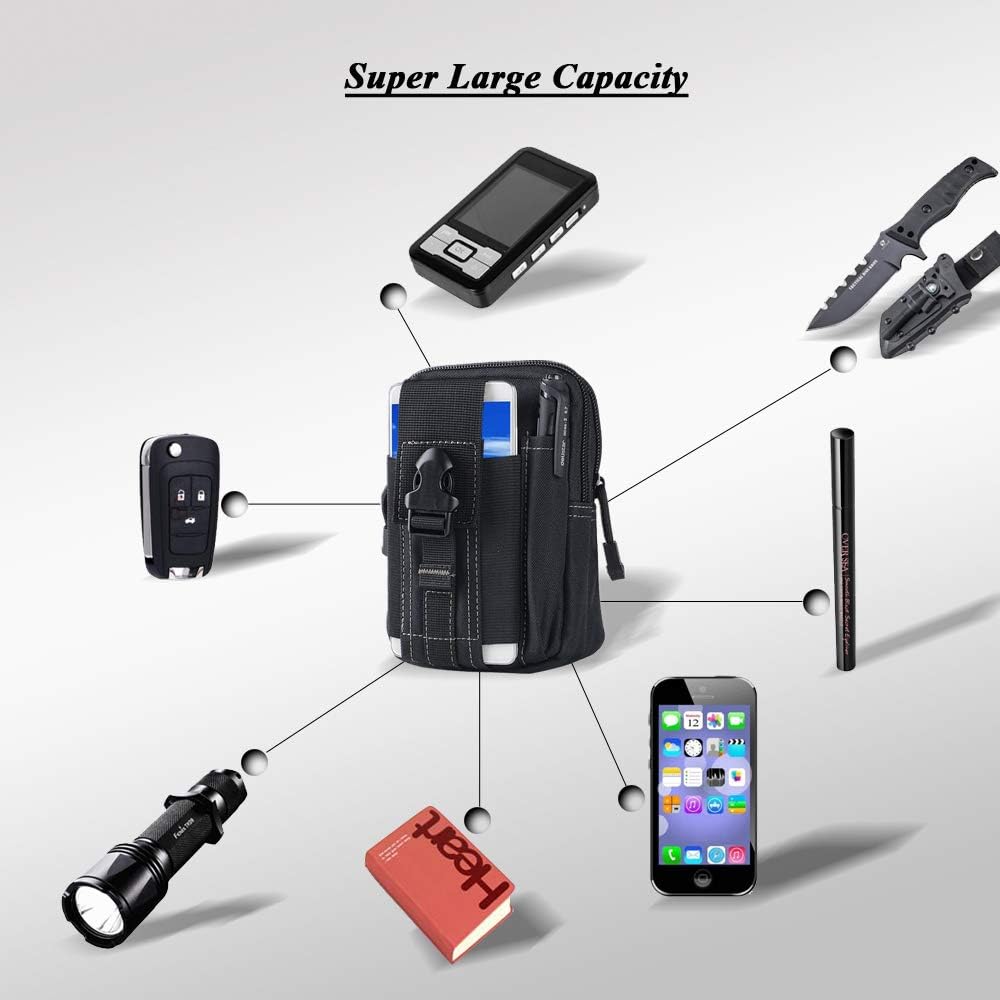 Tactical Molle Belt Pouch Mili - Phone Accessories Men review and price