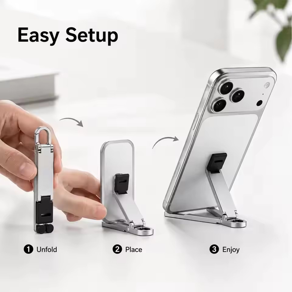 Foldable Keychain Phone Stand  - Phone Accessories Holder review and price