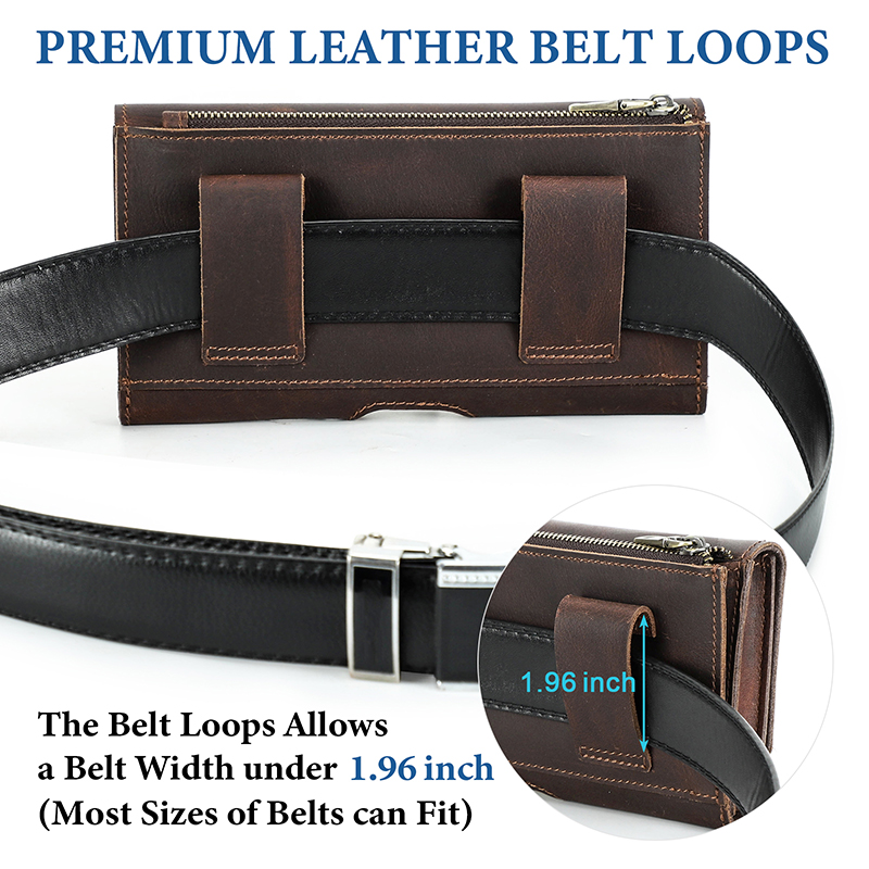 Cowhide Leather Waist Bag Phon - Phone Accessories Men review and price