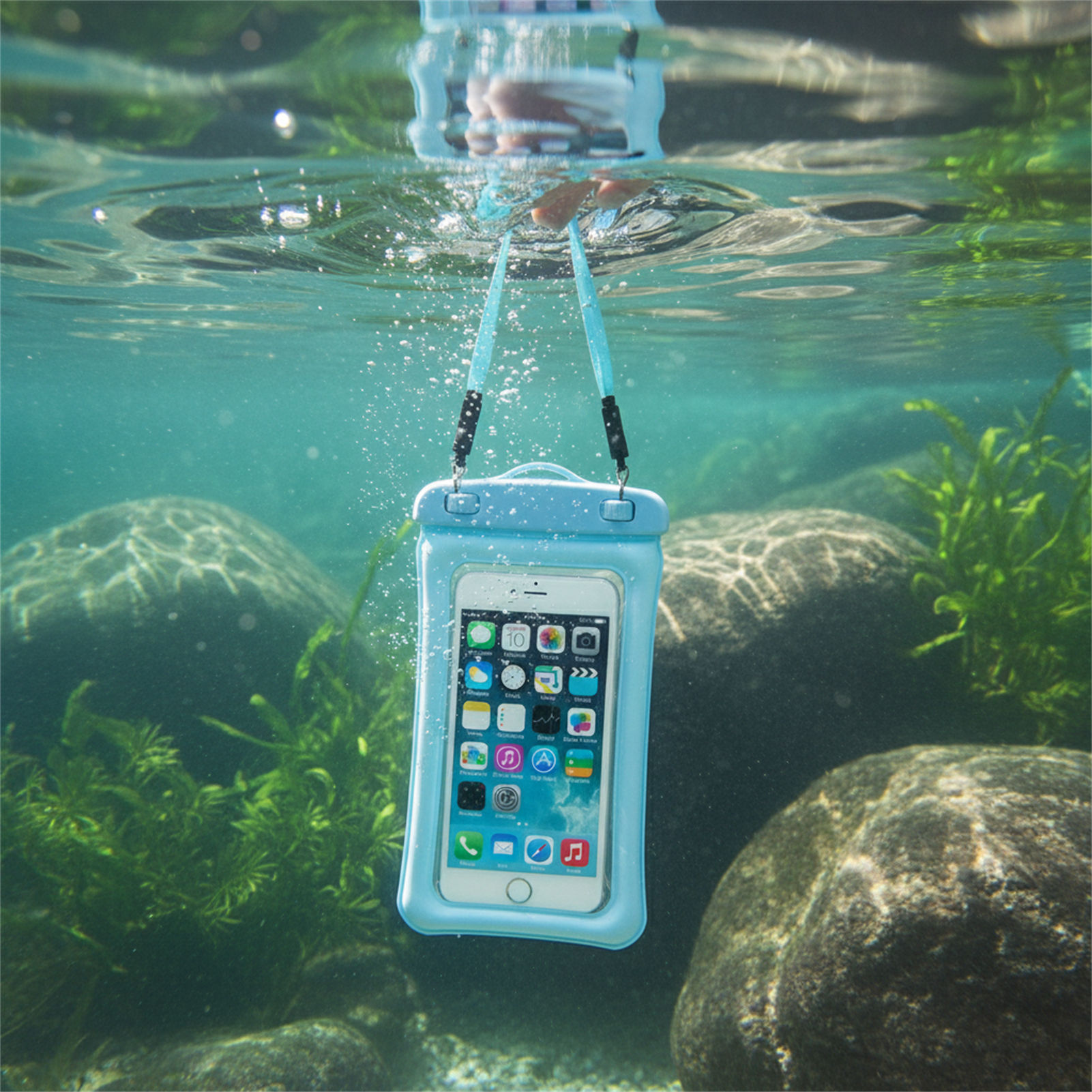 Blue Black Waterproof Phone Ba - Phone Accessories Men review and price