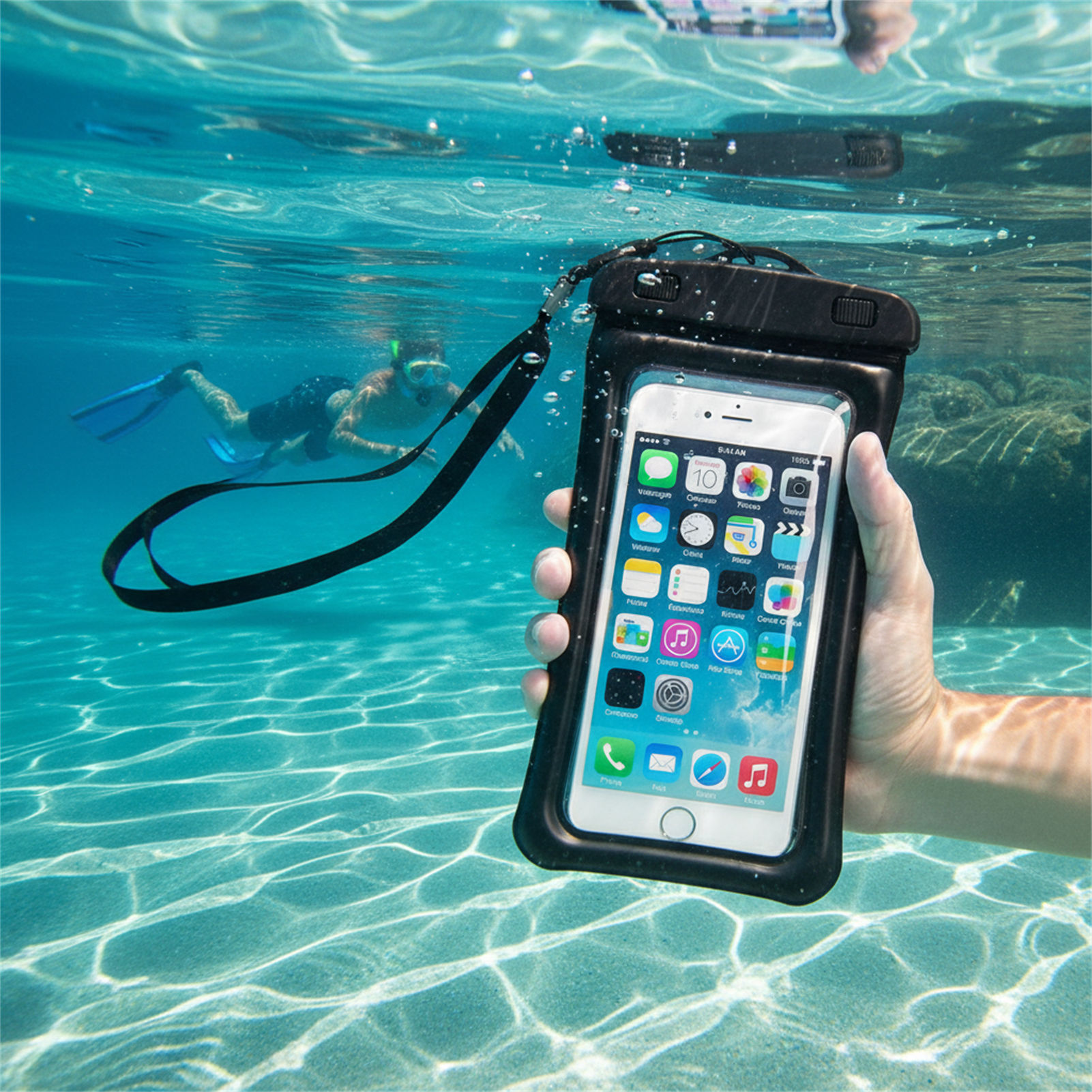 Blue Black Waterproof Phone Ba - Phone Accessories Men review and price