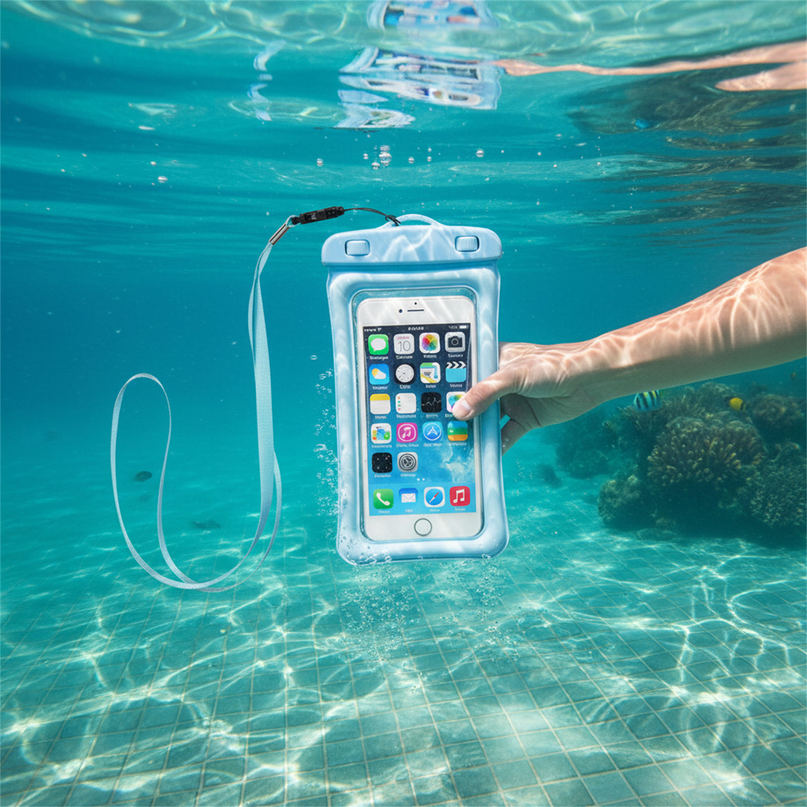 Blue Black Waterproof Phone Ba - Phone Accessories Men review and price