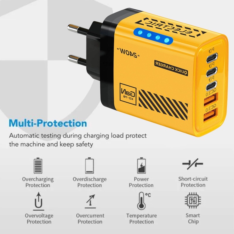 240W QC3.0 PD 5 Ports GaN Fast - Phone Accessories Wholesale review and price