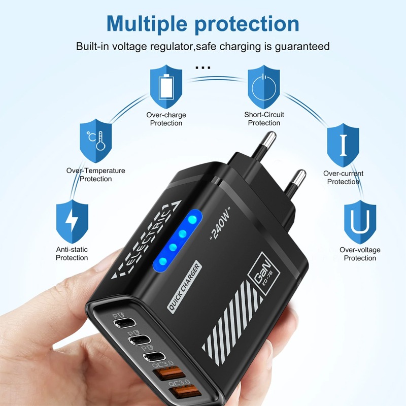 240W QC3.0 PD 5 Ports GaN Fast - Phone Accessories Wholesale review and price