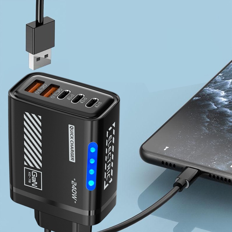 240W QC3.0 PD 5 Ports GaN Fast - Phone Accessories Wholesale review and price