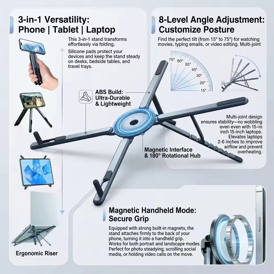 Portable Magnetic Phone Holder - Selfie Stick Tripod review and price
