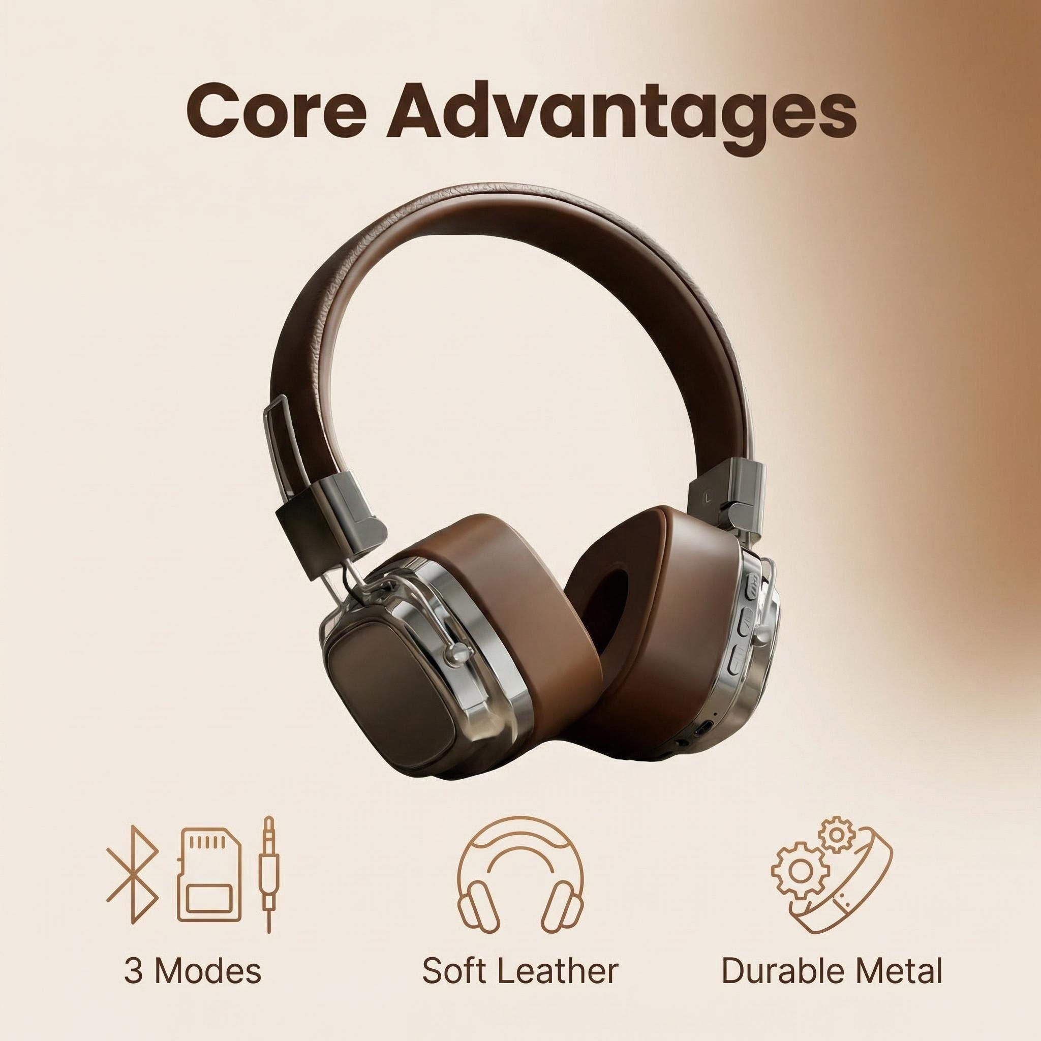 Retro Leather Over-ear Headpho - Retro Handset Phone review and price