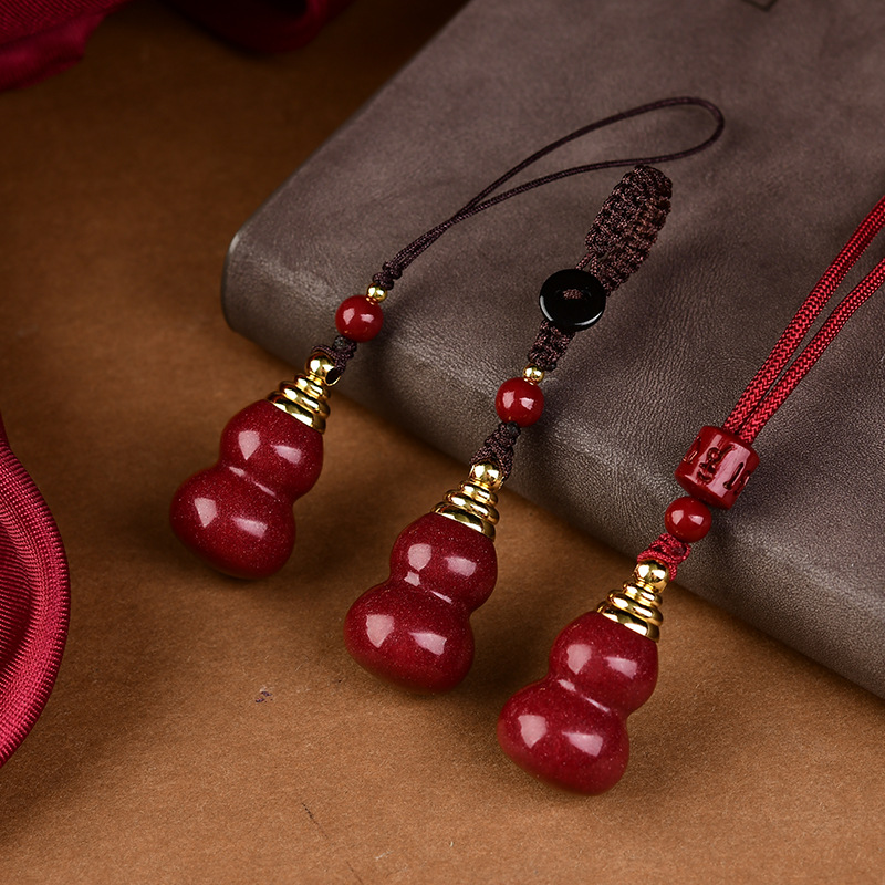 Luxury Red Cinnabar The Gourd  - Phone Accessories Red review and price