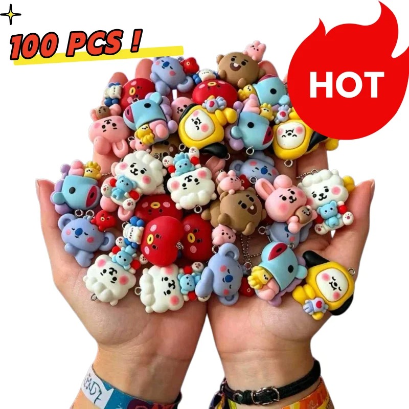 7pcs BT21 Resin Cartoon Charm  - Phone Accessories Diy review and price