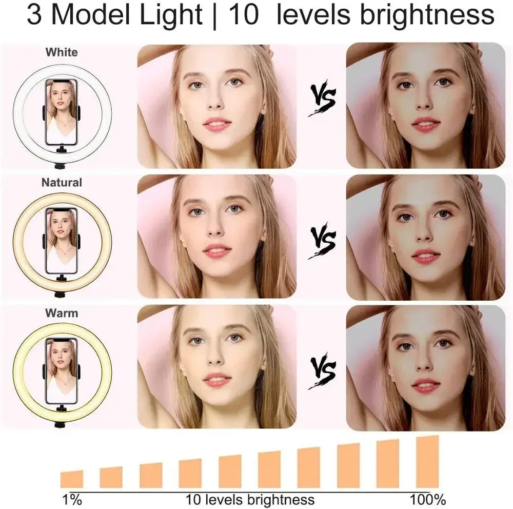 Ring Light Dimmable LED Studio - Selfie Stick Tripod review and price
