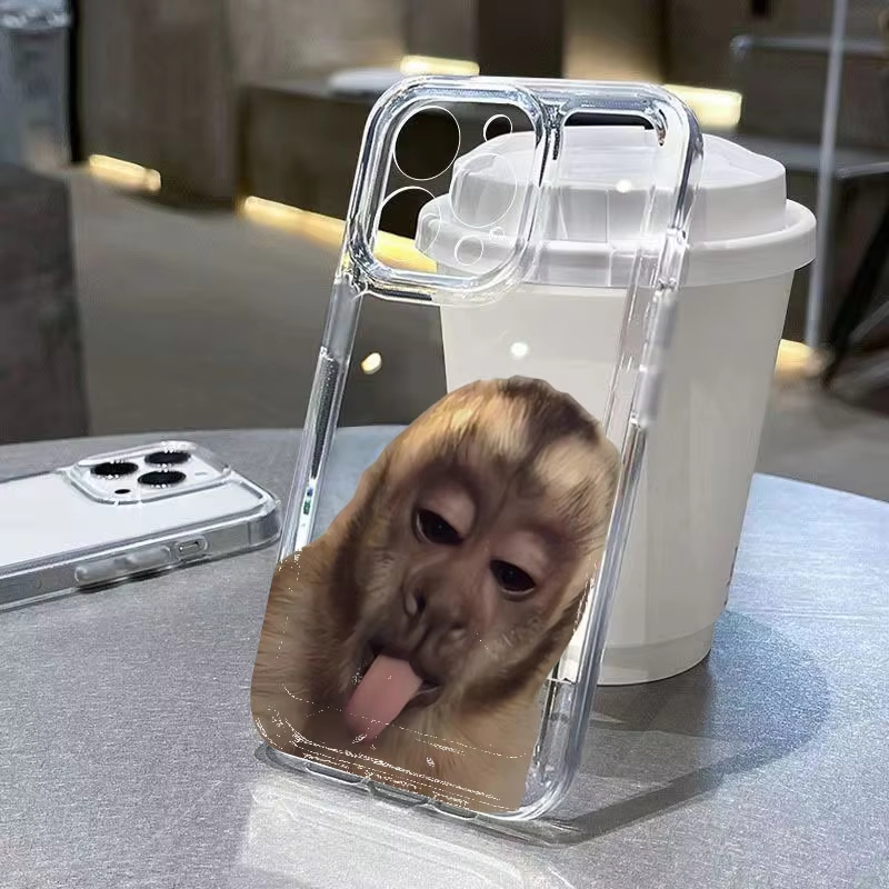 Tongue Sticking Monkey Silicon - Phone Accessories Red review and price