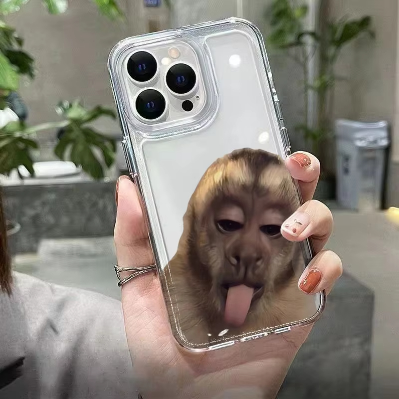 Tongue Sticking Monkey Silicon - Phone Accessories Red review and price