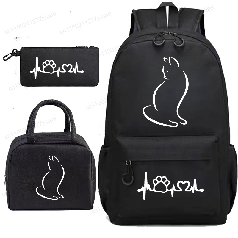 Chibi Anime Cat 3Pcs Backpack  - Phone Accessories Wholesale In China review and price