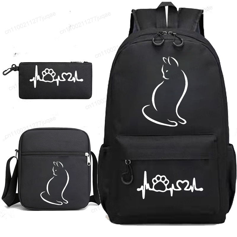 Chibi Anime Cat 3Pcs Backpack  - Phone Accessories Wholesale In China review and price
