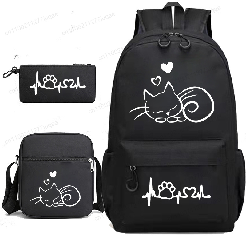 Chibi Anime Cat 3Pcs Backpack  - Phone Accessories Wholesale In China review and price
