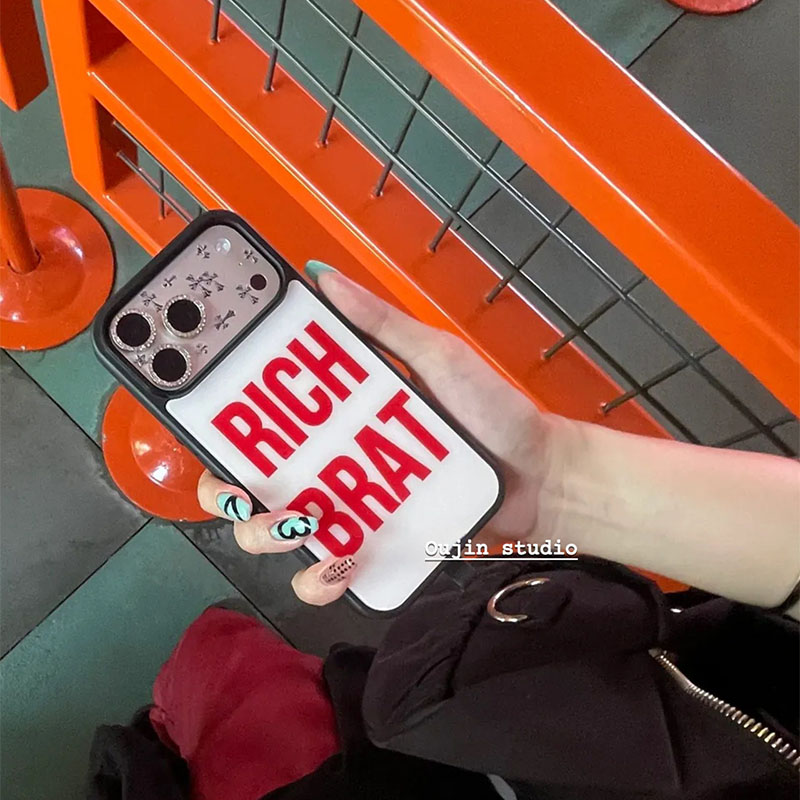 Korean Ins Fashion Cool Red Le - Phone Accessories Red review and price